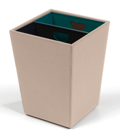 Square bin outlet